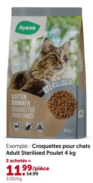 Offre: Croquettes pour chats Adult Sterilised Poulet 4 kg