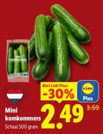 Aanbieding: Mini komkommers