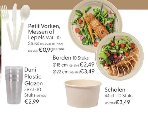 Aanbieding: Duni plastic glazen 39 cl 10 stuks