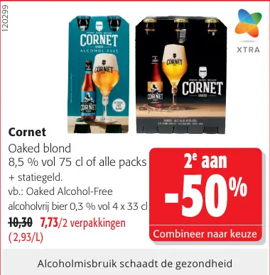 Promotie: Oaked blond 8,5 % vol of Alcohol-Free alcoholvrij bier 0,3 % vol