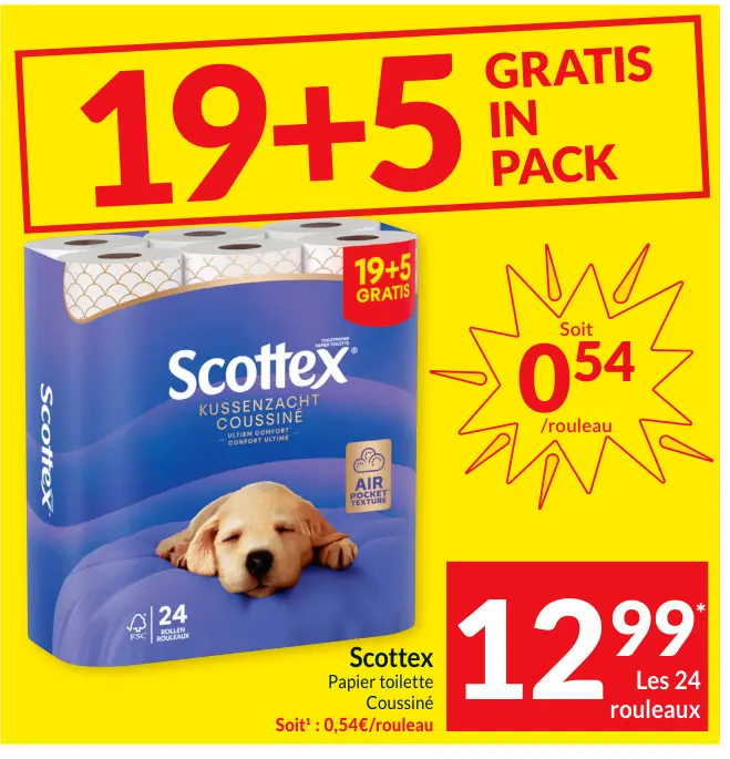 Offre: Papier toilette Coussiné