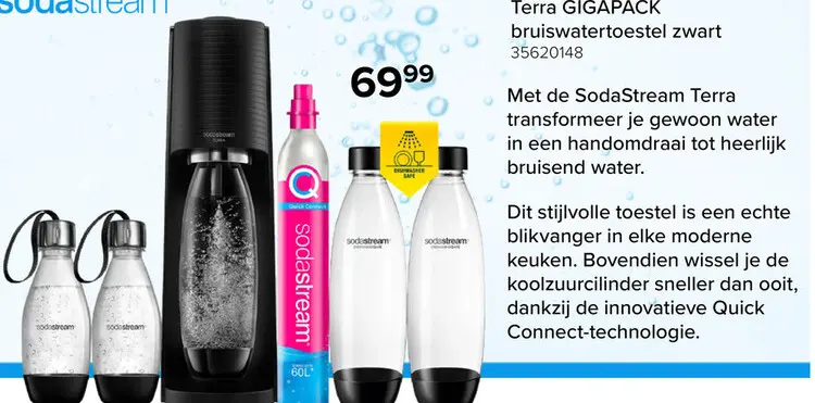 Promotie: Terra GIGAPACK bruiswatertoestel zwart