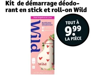 Offre: Kit de démarrage déodorant en stick et roll-on Wild