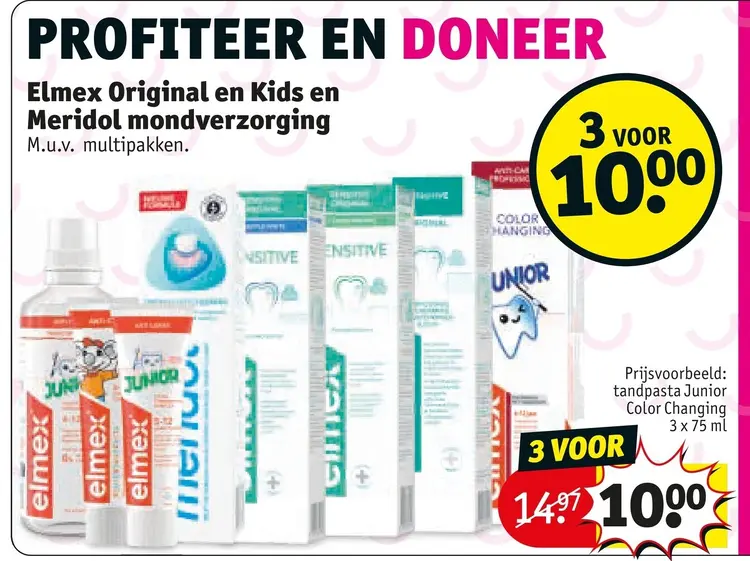 Aanbieding: Elmex Original en Kids en Meridol mondverzorging