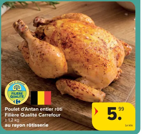Offre: Poulet d'Antan entier rôti