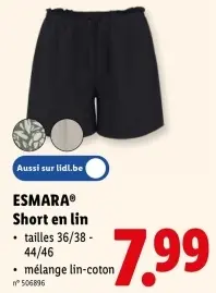 Offre: Short en lin
