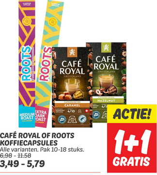 Aanbieding: CAFÉ ROYAL OF ROOTS KOFFIECAPSULES
