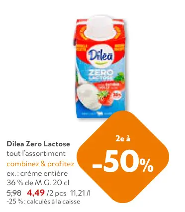 Offre: Dilea Zero Lactose