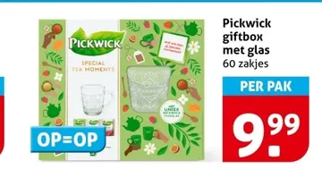Aanbieding: Pickwick giftbox met glas