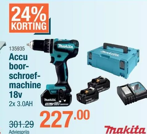 Aanbieding: Accu boor-schroef-machine