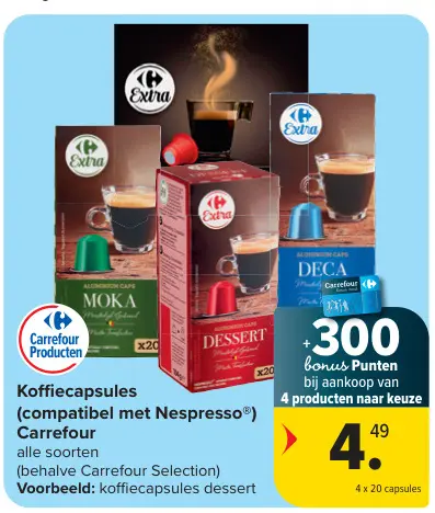 Aanbieding: Koffiecapsules (compatibel met Nespresso®)
