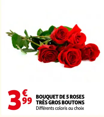 Offre: Bouquet de 5 roses