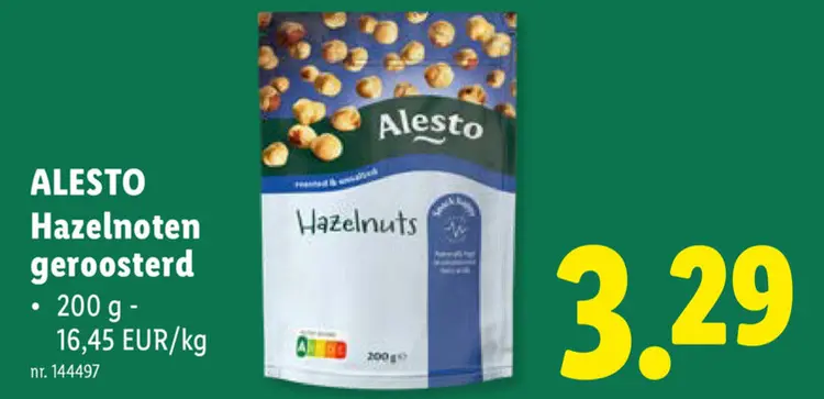 Promotie: Hazelnoten geroosterd