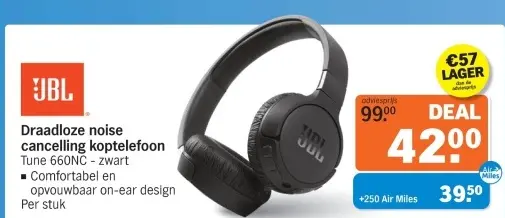 Aanbieding: Draadloze noise cancelling koptelefoon Tune 6