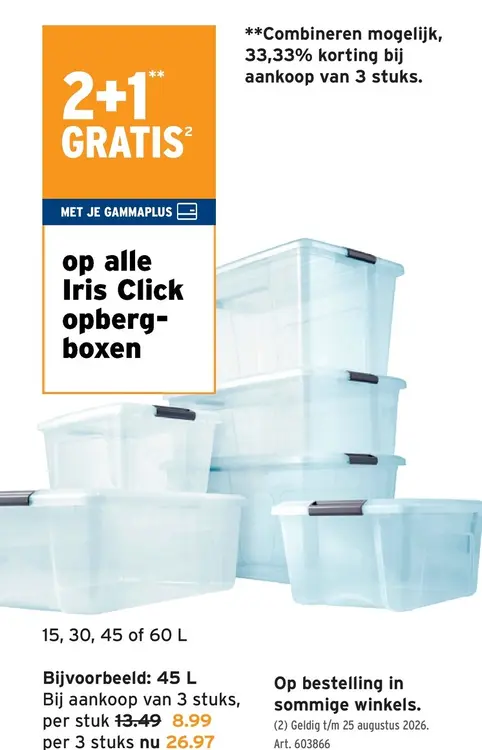 Promotie: Iris Click opbergboxen