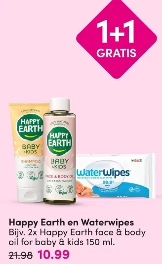 Aanbieding: Happy Earth en Waterwipes