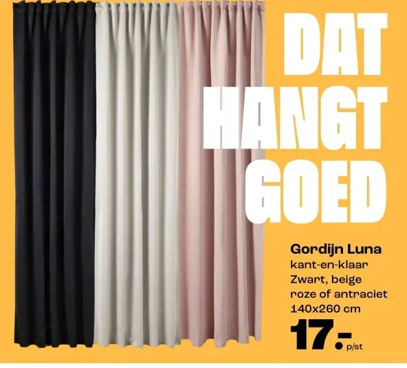 Promotie: Gordijn Luna