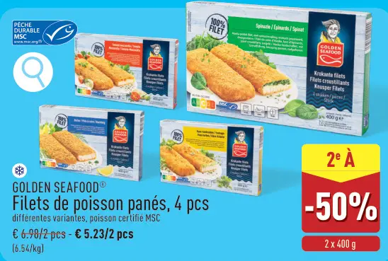 Offre: Filets de poisson panés