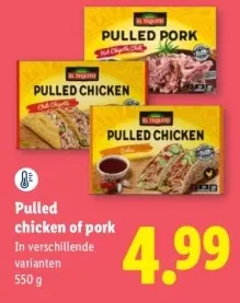 Aanbieding: Pulled chicken of pork