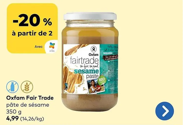 Offre: Oxfam Fair Trade pâte de sésame