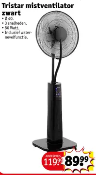 Aanbieding: Tristar mistventilator zwart