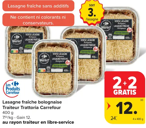 Offre: Lasagne fraîche bolognaise