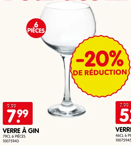 Offre: Verre à gin