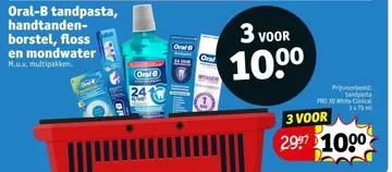 Aanbieding: Oral-B tandpasta, handtandenborstel, floss en mondwater