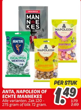 Aanbieding: Anta, NAPOLEON of ECHTE MANNEKES