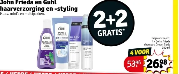 Promotie: John Frieda en Guhl haarverzorging en -styling