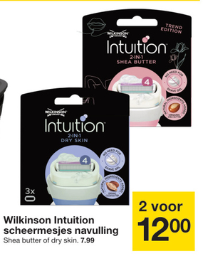 Aanbieding: Wilkinson Intuition scheermesjes navulling Shea butter of dry skin 