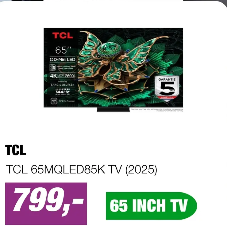 Aanbieding: TCL 65MQLED85K TV (2025)