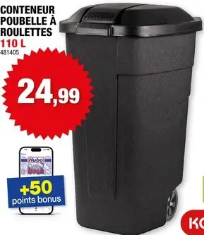 Offre: Conteneur poubelle à roulettes