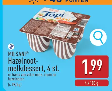 Promotie: Hazelnoot-melkdessert