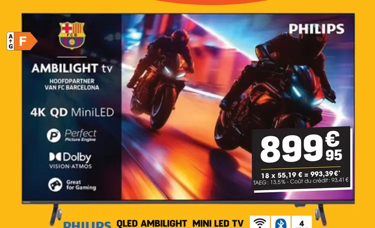 Offre: Philips qled ambilight mini led tv