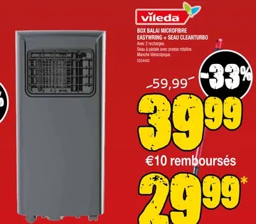 Aanbieding: Box balai microfibre easywring + seau cleantu