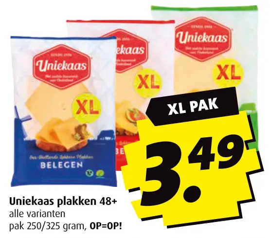 Aanbieding: Uniekaas plakken 48+