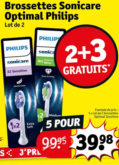 Offre: Brossettes Sonicare Optimal Philips