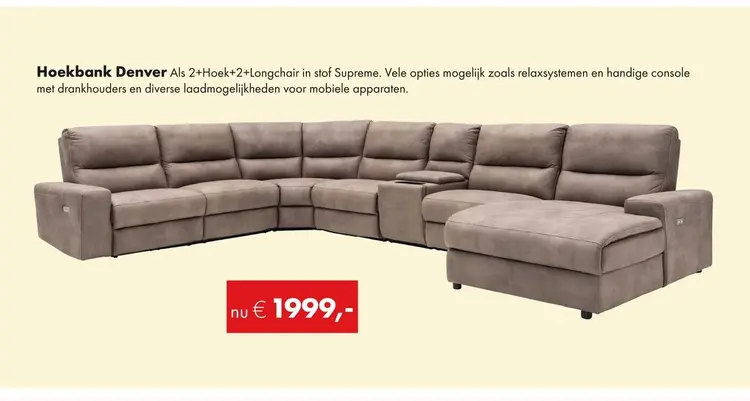 Aanbieding: Denver hoekbank