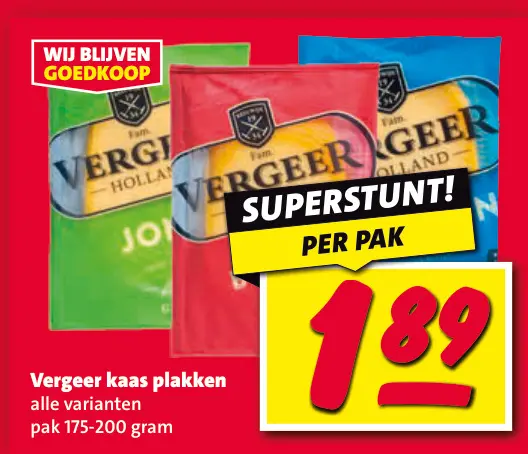 Aanbieding: Vergeer kaas plakken