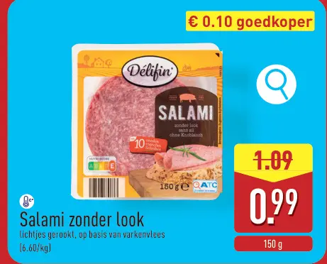 Promotie: Salami zonder look