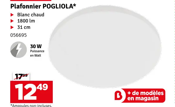 Offre: Plafonnier POGLIOLA