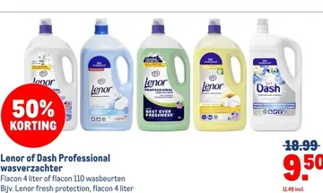 Aanbieding: Lenor of Dash Professional wasverzachter