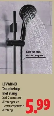 Aanbieding: Douchekop met slang