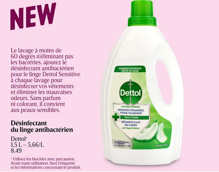 Offre: Désinfectant du linge antibactérien