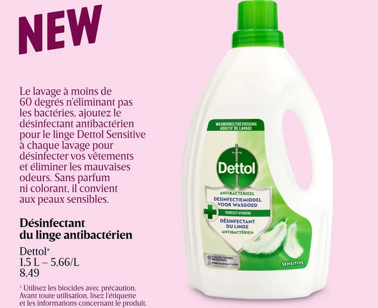 Offre: Désinfectant du linge antibactérien