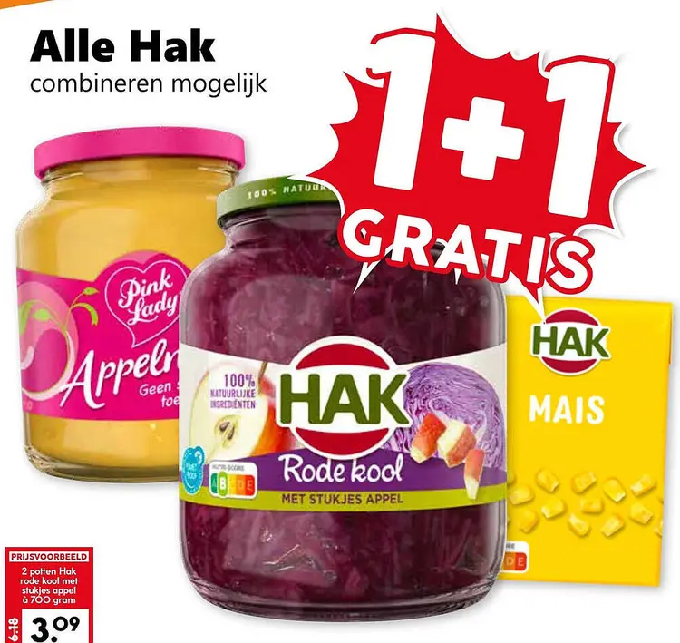 Aanbieding: Hak rode kool met stukjes appel