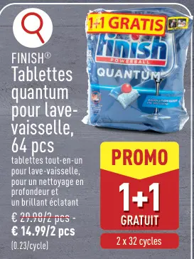 Offre: Tablettes quantum pour lave-vaisselle
