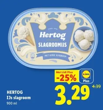 Aanbieding: IJs slagroom
