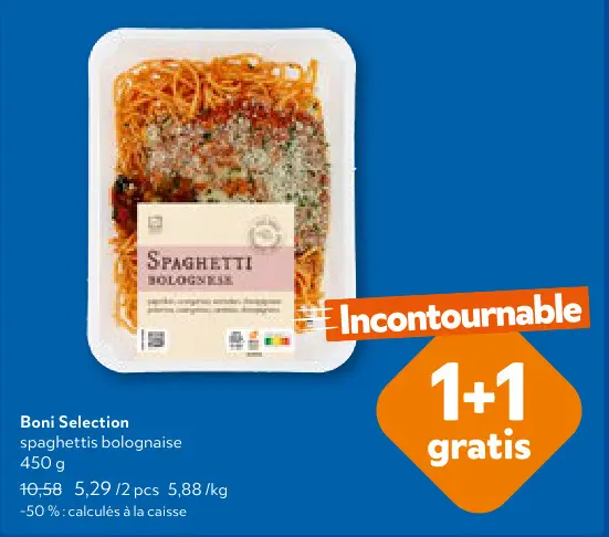 Offre: spaghettis bolognaise